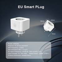 Stok Tersedia Smart Plug Standar EU 10A WiFi Tuya Smart Life Pengukur Daya 2200W untuk Penggunaan Rumah Pintar Sekarang Tersedia Online
