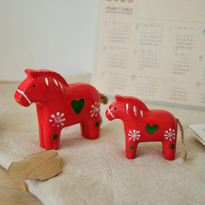 Nordic Style Painted Swedish Dala Wooden Horse Red Horse Home Decoration For Living Room Desktop <b>Ornament</b> - Product Image 2