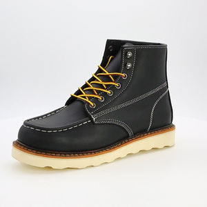 Botas de tobillo de cuero hechas a medida con suela plana y botas de senderismo para exteriores con certificación CE - Product Image 3
