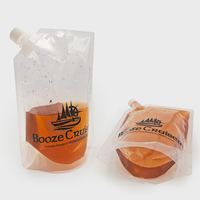 Offres Spéciales liquide jus boisson vin rouge emballage sac en plastique Transparent boisson bière bec pochette