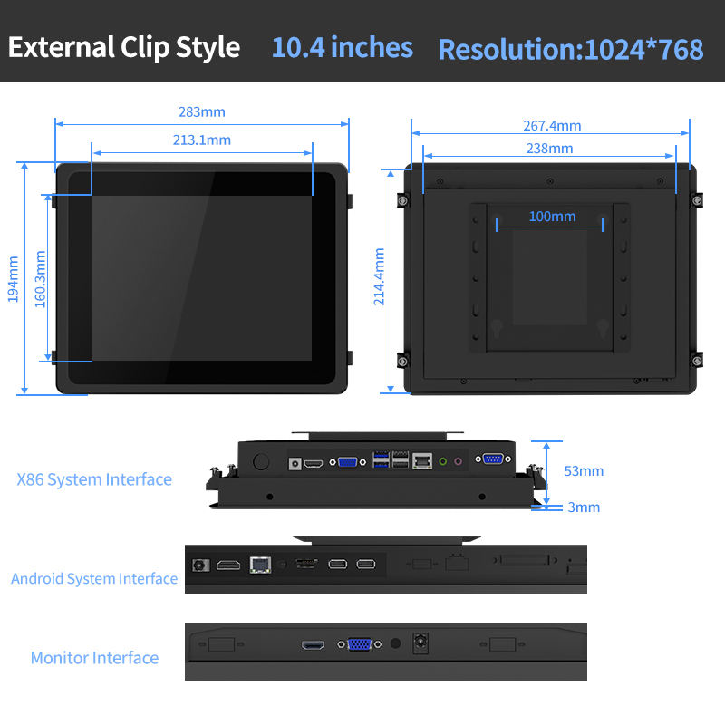 10.4" B104-XQRL-RT-C  Ubuntu 4G+128G