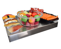 Présentoir de refroidissement des aliments en acier inoxydable de qualité cuisine japonaise pour les buffets d'hôtels et de restaurants