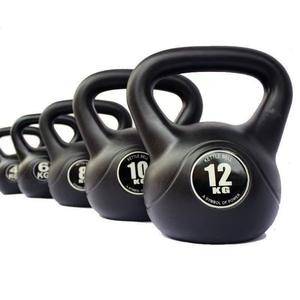 Spor gücü eğitimi özel farklı ağırlık 16KG 20KG 24KG LBS siyah kum dolu plastik çimento Kettlebell fabrika fiyat - Product Image 5