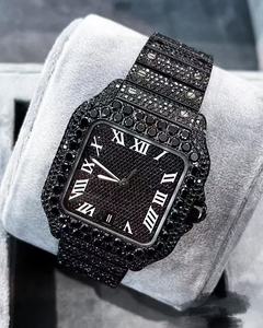 Reloj mecánico de lujo para hombre, de alta calidad, completamente negro, con incrustaciones de carbono y silicona, diseño personalizado, para negocios. - Product Image 1