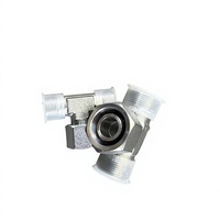 Adaptateur hydraulique droit en acier au carbone et acier inoxydable à structure robuste, raccord de tube haute pression