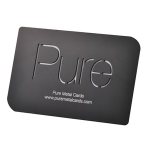 บัตรธุรกิจ NFC สแตนเลสสตีลสีดำด้าน พิมพ์ลายตามสั่ง พร้อมโลโก้สลักเลเซอร์ - Product Image 1