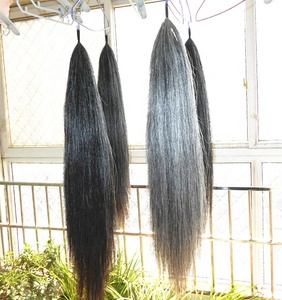 Extensions de cheveux de queue de <span class=keywords><strong>cheval</strong></span> 100% faites à la main avec des poils de queue de <span class=keywords><strong>cheval</strong></span> naturels de haute qualité, à tirage unique - Product Image 3