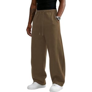 Pantalon de jogging ample pour homme, 100 % coton, décontracté, taille haute, avec cordon de serrage, poches profondes, respirant, infroissable - Product Image 4