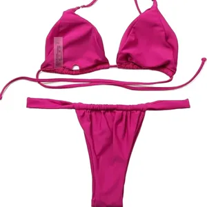 Vendita calda all'ingrosso bikini set costume da bagno donna sexy fasciatura solido nuovo design xxxx sexy ragazza bikini donna costumi da bagno