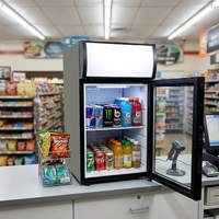 Réfrigérateur à boissons avec porte vitrée NE-25CL-12, mini-vitrine commerciale pour bar, café, hôtel
