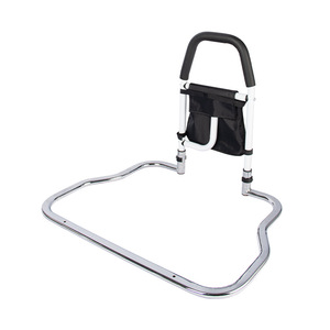 Gran oferta, cama de Metal ajustable de doble barra, Riel de asistencia para personas mayores, protector de acolchado lateral de seguridad, suministros de terapia de rehabilitación para adultos - Product Image 5