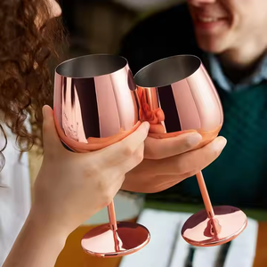 In magazzino 18 oz stelo In acciaio inox Tumbler vino di lusso In metallo calice per anniversario infrangibile Set Champagne flauti personalizzati - Product Image 6