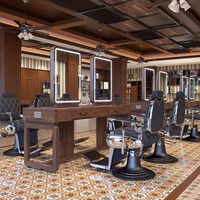 Foshan SENZHI professionnel personnalisé miroir en bois Salon miroir Station maquillage miroir pour salon de coiffure salon meubles