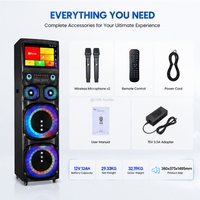 Haut-parleur de karaoké portable CSN-1809 en promotion avec écran tactile et lumières RGB