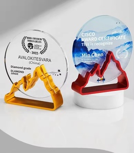 Honor of <strong>Crystal</strong> Personalized Colorful <strong>Trophies</strong> Mountain Design K9 <strong>Trophy</strong> Custom <strong>Crystal</strong> <strong>Award</strong> <strong>Trophy</strong> Gift - Product Image 1