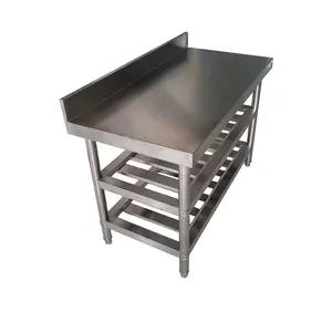 China factory Work Table Supplier Stainless Steel Metal SS201 SS304 knock down Kitchen Table stainless steel work table