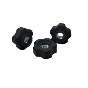 Fabrikant Op Maat Gemaakt Zwart 26Mm-M8m6 <span class=keywords><strong>Plastic</strong></span> Knop Vijfhoekige Knop Door Gatknop Voor Machine