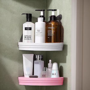 Vente flash : Étagère de rangement triangulaire simple pour la maison, sans perçage, à fixer au mur, organisateur en plastique pour cuisine et salle de bain, <span class=keywords><strong>coin</strong></span>, injection - Product Image 3