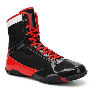 Zapatos de Boxeo Ligeros de Cuero con Cordones, Calzado Deportivo para Entrenamiento y Competición - Product Image 4