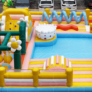 Trampolín <span class=keywords><strong>de</strong></span> jardín inflable al aire libre para niños, castillo inflable inspirado en el parque <span class=keywords><strong>de</strong></span> atracciones para entretenimiento divertido - Product Image 4