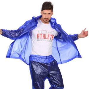 Thickened PVC <strong>Rain</strong> <strong>Coat</strong> Waterproof Vulcanization <strong>Rubberized</strong> Terno Raincoat <strong>Rain</strong> Suit With Big Brim Jas Hujan PVC Raincoat - Product Image 4