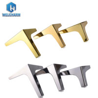 Pieds de canapé de polissage en métal moderne de 10mm pour meubles, pieds de lit, pieds de chaise et pieds de table basse-pour hôtels