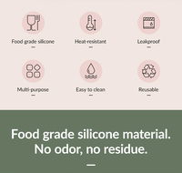 Boîte à lunch en silicone de qualité alimentaire OEM ODM, étanche, réutilisable, conteneur de stockage alimentaire Bento avec couvercle, sans BPA