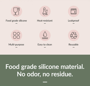 OEM ODM Food Grade Silicone Lunch <b>Box</b> Leakproof Reusable Bento Food <b>Storage</b> Container with Lid BPA Free - Product Image 3