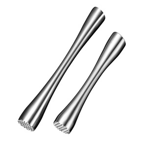 เครื่องบดน้ำแข็งสแตนเลสแบบหนา เครื่องมือค็อกเทลแบบใช้มือ อุปกรณ์บาร์ สีเงิน - Product Image 5