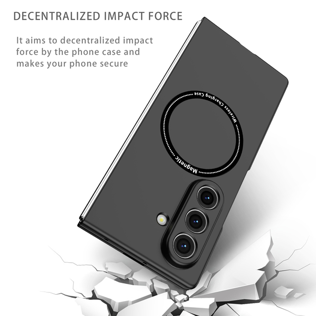 Wireless Charging Shockproof Protective Folding Mobile Phone Case Magnetic Foldable for Samsung Galaxy Z Fold Flip 3/4/5/6/7