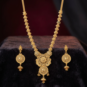 Gold Plated Forming <b>Long</b> <b>Necklaces</b> Special Occasion Traditional Jewelry Gift for Women Copper& Brass Chapado En Oro Oro Laminado - Product Image 6