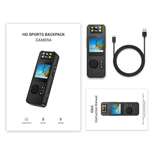 Caméra d'action CS11 1080P HD sans fil WiFi à clipser pour le cyclisme en extérieur, caméra embarquée noire - Product Image 2