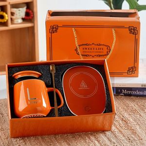 IStapromo Gifts Cheap Smart Coffee Mug with Temperature Control Self-Heating <b>Thermostatic</b> Ceramic Cup Business Gift Set - Product Image 3