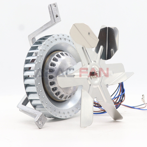 พัดลมแบบแรงเหวี่ยง AC รุ่น R2E150-AE52-06 ขนาด 150 มม. 230VAC 2750 รอบต่อนาที 380CFM 110 วัตต์ ใบพัดโค้งไปข้างหน้า สำหรับระบบ HVAC เครื่องฟอกอากาศ และระบบระบายอากาศ - Product Image 1