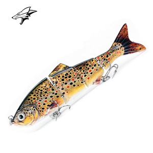 Swimbait duro de 12cm/17,5g, señuelo multiarticulado de natación para pesca de lubina, Señuelos de Pesca de hundimiento lento, 4 segmentos - Product Image 1
