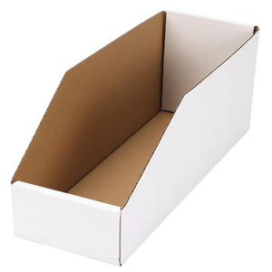 B667 <span class=keywords><strong>blanc</strong></span> carton ondulé bacs de rangement boîtes garde-manger organisateur bacs <span class=keywords><strong>étagère</strong></span>s Garage bureau Organisation en gros pièces boîte - Product Image 2