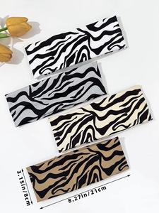 Élastiques à cheveux simples à imprimé léopard et à <span class=keywords><strong>pois</strong></span>, et bandeaux de sport, adaptés à la remise en forme quotidienne et à la course à pied - Product Image 5