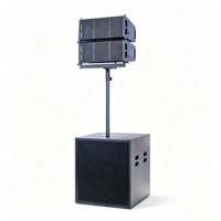 Sistema de Altavoces Line Array Activo de 3 Vías con Control DSP, Red RJ45, Madera Contrachapada de Abedul, 3400W Pico, 136dB SPL, para Escenario