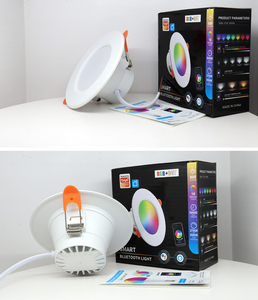Plafonnier LED à changement de couleur 85-265V RGBCCT 10W avec application Alexa Tuya, lampe de plafond intelligente RGBW, éclairage encastré LED dimmable - Product Image 6