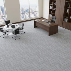 Dalles de moquette commerciales modernes en PP 50*50cm |   Conception à emboîtement, facile à <span class=keywords><strong>coller</strong></span> et à dé<span class=keywords><strong>coller</strong></span>, pour les espaces de bureau - Product Image 2