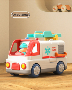 Ensemble de jouets de véhicules de secours, ambulance et camion de pompiers pour enfants, jouets éducatifs de jeu de rôle pour tout-petits - Product Image 6