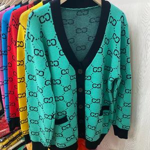 Ngày Mô Hình Phụ Nữ Giản Dị 'Dệt Kim Cardigan Áo Len Tùy Chỉnh Đan V-Cổ Áo Khoác Với Màu Sắc Tương Phản Mô Hình Mỏng Mùa Đông Miễn Phí - Product Image 3