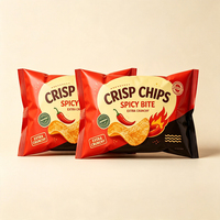 Sachet d'emballage personnalisé imprimé avec scellage arrière en feuille VMPET laminée pour chips, film alimentaire en rouleau pour l'emballage de snacks
