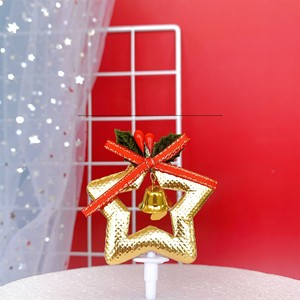 Decoraciones acrílicas 3D para pasteles navideños con diseño de miel y dulzura, corona, estrella y campana, para decorar pasteles. - Product Image 5