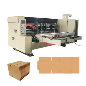 Máquina troqueladora ranuradora de caja corrugada Cortador rotativo combinado Creaser Slotter