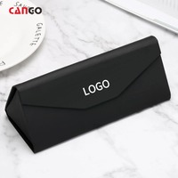 Étui à lunettes CANGO personnalisé avec logo, motif ciel et terre noir et blanc, plusieurs styles, étui en cuir pour lunettes, étui à lunettes avec logo personnalisé