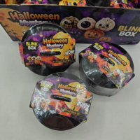 Boîte Mystère Halloween Direct Usine : Jouet Anti-Stress Squishy Pailleté en Forme de Boule, Citrouille, Fantôme, Démon, Œil – Jouet Sensoriel Anti-Stress