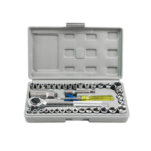 40 Piece Combination Tool Set 1/2 In Socket Drive Chrome Vanadium Steel For Auto Repair Maintenance - Product Image 1