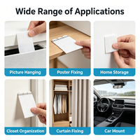 Bande auto-agrippante double face sans résidus, sans clou, amovible, sans perçage, pour l'organisation à la maison et au bureau