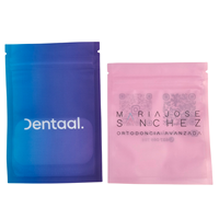 MOQ 200 pièces, Pochette personnalisée transparente d'un côté pour aligneurs dentaires, en Mylar de qualité médicale, petite, pour aligneurs orthodontiques